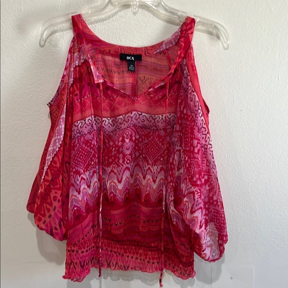 Womens bohemian top size Medium M. Brand BCX
